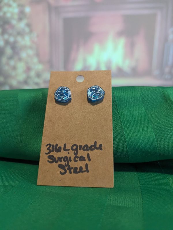 Azure Bliss Stud Earrings - Image 3