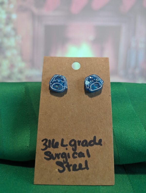 Azure Bliss Stud Earrings - Image 2